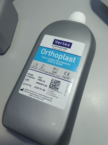 Пластмасса жидкость мономер Vertex 922 Orthoplast 1000 мл 1455335569 фото