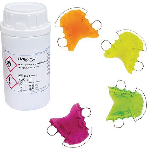 Концентрат для мономера Orthocryl Dentaurum, цветной 250 мл Orthocryl Color 250 мл Dentaurum фото