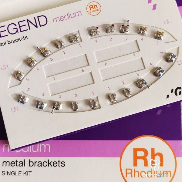 Брекеты GC Legend MEDIUM Rodium (3,4,5 w/h Roth 022) GC Legend MEDIUM Rodium фото