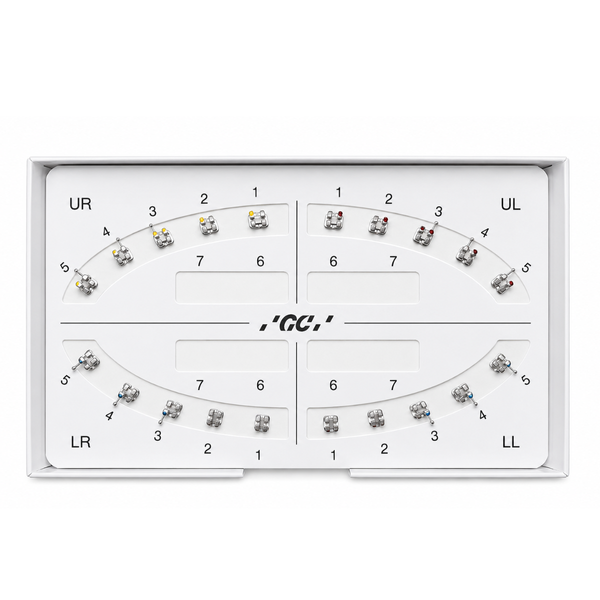 Брекеты металлические GC Legend MEDIUM Rodium (3,4,5 w/h Roth) GC Legend MEDIUM Rodium фото